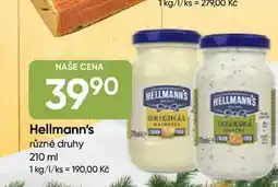 Hruška Hellmann's tatarská omáčka, majonéza 210ml, vybrané druhy nabídka