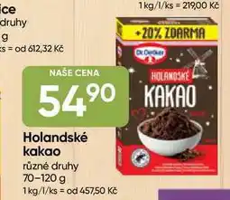 Hruška Dr. Oetker Holandské kakao různé druhy 70-120 g nabídka
