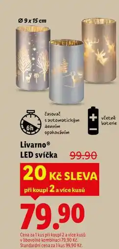 Lidl Livarno LED svíčka nabídka