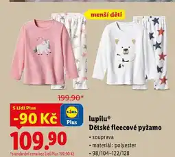 Lidl lupilu Dětské fleecové pyžamo nabídka