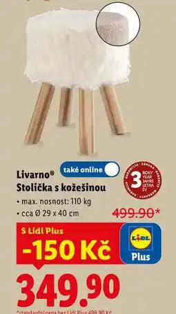 Lidl Livarno Stolička s kožešinou nabídka