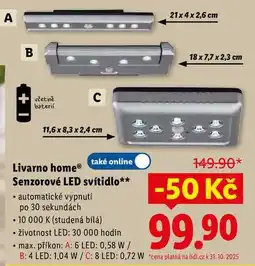 Lidl Livarno home Senzorové LED svítidlo nabídka