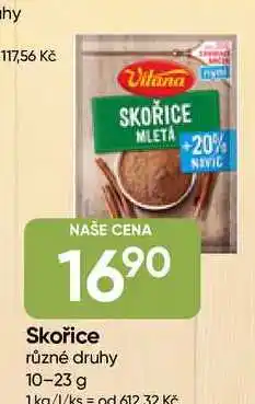 Hruška Vitana Skořice různé druhy 10-23 g 1k nabídka