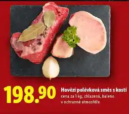 Lidl Hovězí polévková směs s kostí, cena za 1 kg nabídka