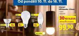 Lidl Livarno LED žárovka - 6 kusů nabídka