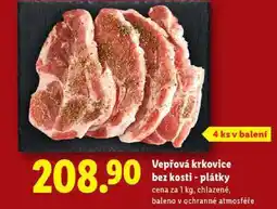 Lidl Vepřová krkovice bez kosti - plátky, cena za 1 kg nabídka