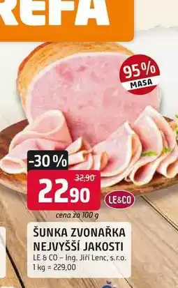 Trefa Le & Co Šunka zvonařka nejvyšší jakosti 100g nabídka
