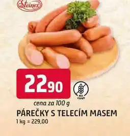 Trefa PÁREČKY S TELECÍM MASEM 100g nabídka