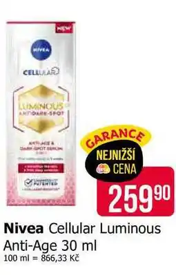 Teta Nivea Cellular Luminous Anti-Age 30 ml nabídka