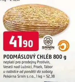 Trefa SRNÍN PODMÁSLOVÝ CHLÉB 800 g nabídka
