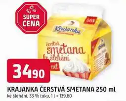 Trefa KRAJANKA ČERSTVÁ SMETANA 250 ml ke šlehání, 33% tuku nabídka