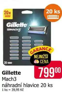 Teta Gillette Mach3 náhradní hlavice 20 ks nabídka