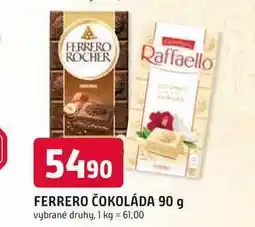 Trefa FERRERO ČOKOLÁDA 90 g nabídka
