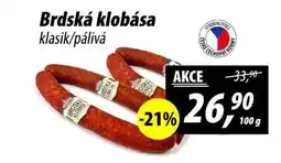 ZEMAN Brdská klobása klasik/pálivá, 100 g nabídka
