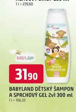 Trefa BABYLAND DĚTSKÝ ŠAMPON A SPRCHOVÝ GEL 2v1 300 ml nabídka