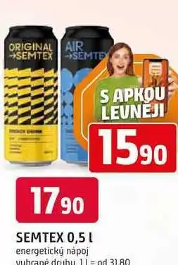 Trefa SEMTEX 0,5 L energetický nápoj nabídka
