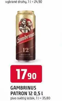 Trefa GAMBRINUS PATRON 12 0,5 L nabídka