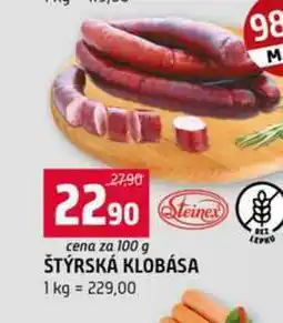 Terno Štýrská klobása 100g nabídka