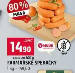 Terno Farmářské Špekáčky 100g nabídka