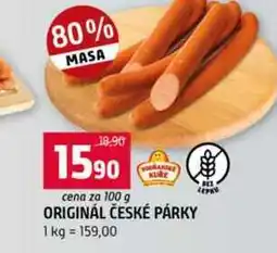 Terno Vodňanské Kuře Original české párky 100g nabídka