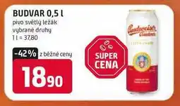 Trefa BUDVAR 0,5 L pivo světlý ležák nabídka