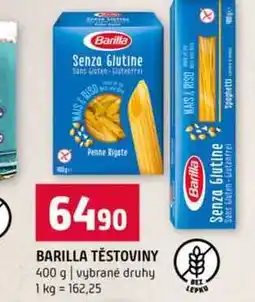 Terno BARILLA TĚSTOVINY 400 g vybrané druhy nabídka
