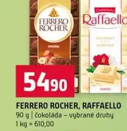 Terno FERRERO ROCHER, RAFFAELLO 90 g čokoláda vybrané druhy nabídka