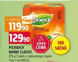 Terno PICKWICK RANNÍ CLASSIC 175 g směs s cejlonským čajem nabídka