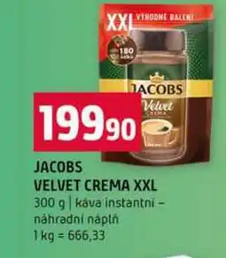 Terno JACOBS VELVET CREMA XXL 300 g káva instantní náhradní náplň nabídka