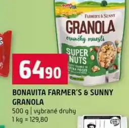 Terno BONAVITA FARMER'S & SUNNY GRANOLA 500 g vybrané druhy nabídka