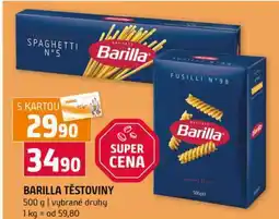 Terno BARILLA TĚSTOVINY 500 g vybrané druhy nabídka