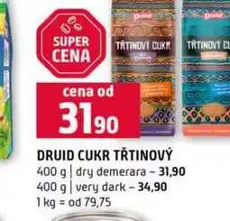Terno DRUID CUKR TŘTINOVÝ 400 g dry demerara 400 g very dark nabídka