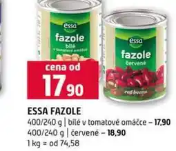 Terno Essa fazole červené red beams 400/240 g bilé v tomatové omáčce 400/240 g červené nabídka