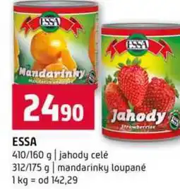 Terno ESSA 410/160 g jahody celé 312/175 g mandarinky loupané nabídka