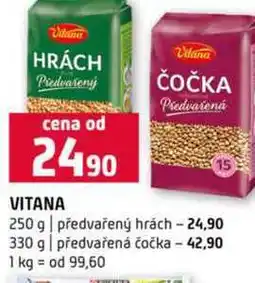 Terno VITANA 250 g předvařený hrách 330 g předvařená čočka nabídka