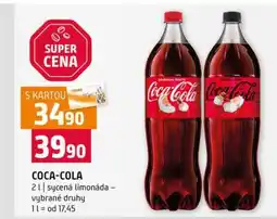 Terno Coca-Cola 2l, vybrané druhy nabídka