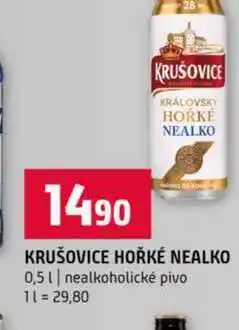 Terno KRUŠOVICE HOŘKÉ NEALKO 0,5l nealkoholické pivo nabídka