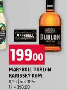 Terno MARSHALL DUBLON KARIBSKÝ RUM 0,5l nabídka