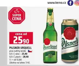 Terno PILSNER URQUELL pivo světlý ležák 0,5 l nabídka