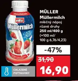 Kaufland MÜLLER Müllermilch mléčný nápoj nabídka