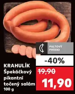 Kaufland KRAHULIK Špekáčkový pikantní točený salám nabídka