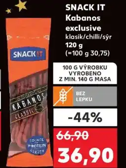 Kaufland SNACK IT Kabanos exclusive klasik/chilli/sýr nabídka
