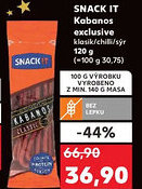 Kaufland SNACK IT Kabanos exclusive klasik/chilli/sýr nabídka