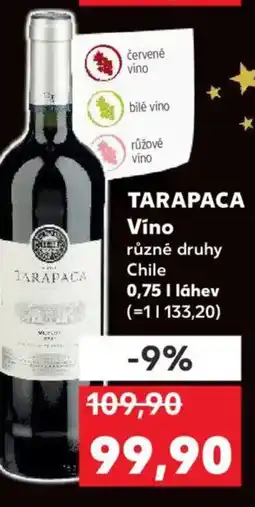 Kaufland TARAPACA Víno nabídka