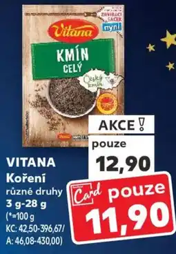 Kaufland VITANA Koření nabídka
