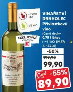 Kaufland VINAŘSTVÍ DRNHOLEC Přívlastkové vino nabídka