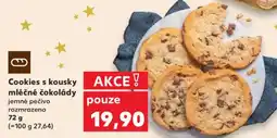 Kaufland Cookies s kousky mléčné čokolády nabídka