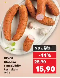 Kaufland BIVOJ Klobása s medvědím česnekem nabídka
