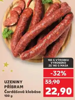 Kaufland UZENINY PŘÍBRAM Čardášová klobása nabídka