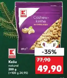 Kaufland Kešu natural nabídka